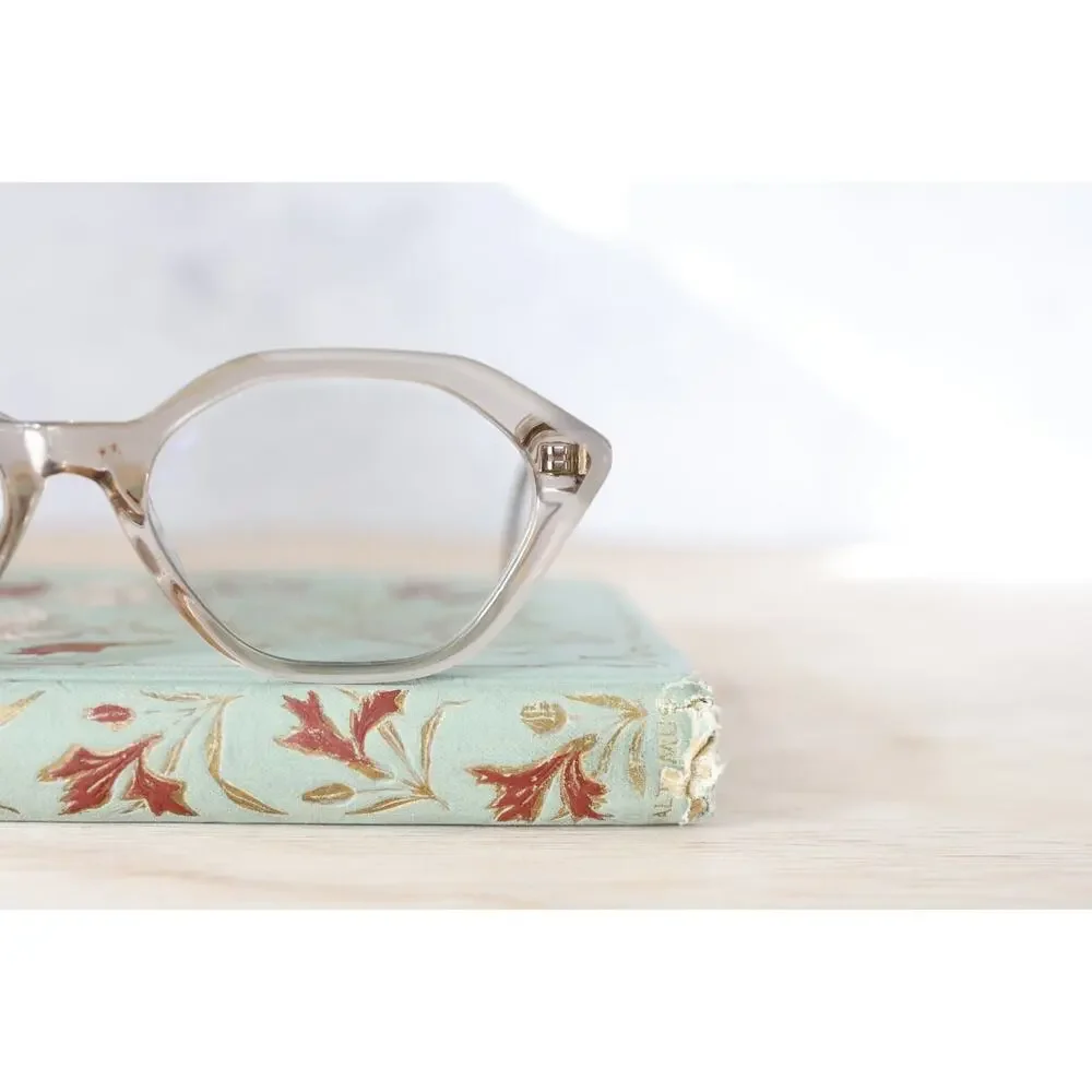 RES/REI Blackberry Eyeglasses Hand Made Italy 53-17 Retro Academia Hipster